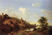 HEYDEN, Jan van der, A Fortified Castle on a Riverbank